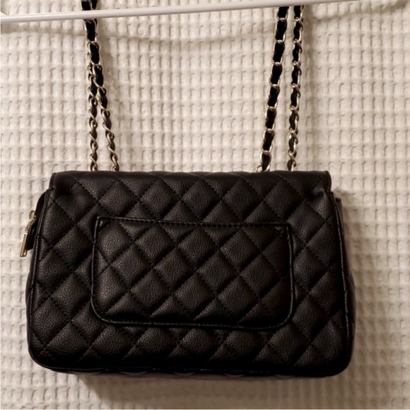 NWOT Black quilted leather shoulder bag - Picture 4 of 8